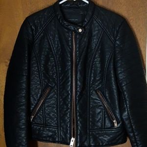 Ladies short leather jacket